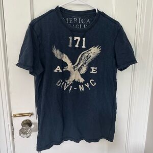 American Eagle Outfitters Blue Short Sleeve Tee with Eagle Graphic
